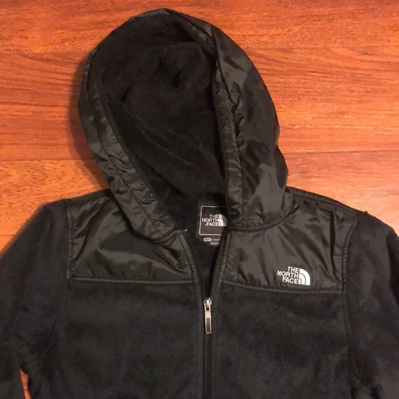 North face black jacket with hood. Size M. - Picture 3 of 5